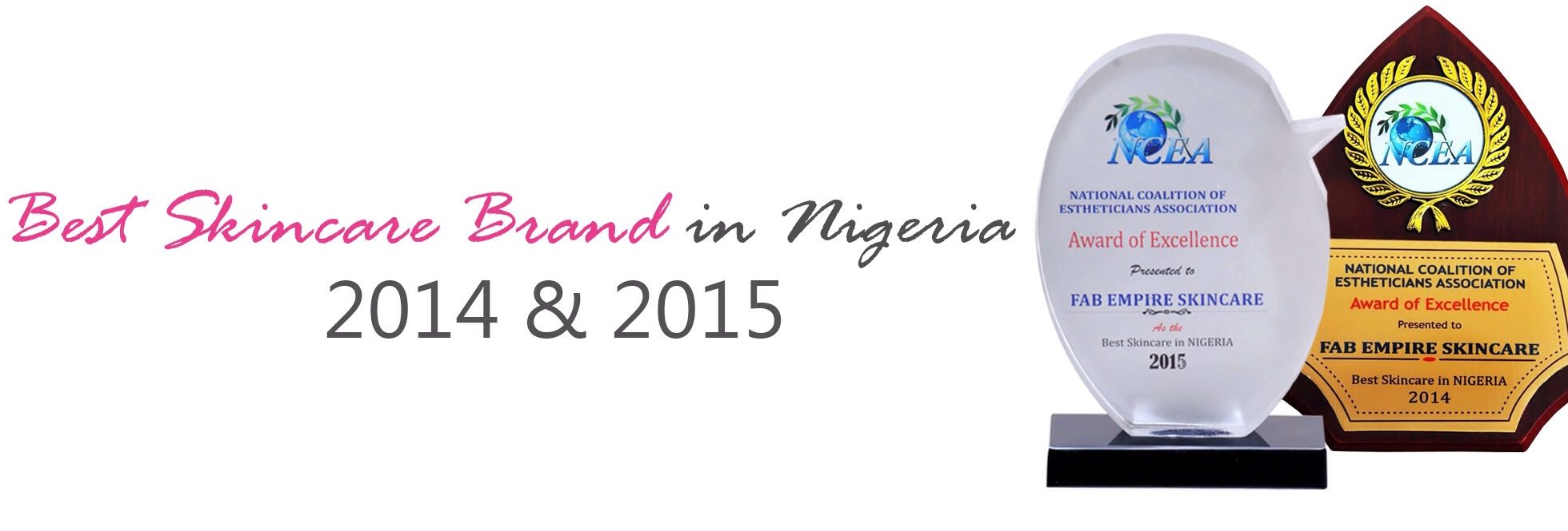 fab empire skincare was awarded best skincare brand in nigeria for the 
